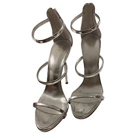 Giuseppe Zanotti Silvery Patent Leather Heels Silvery