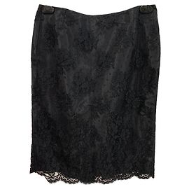 Saia de renda Valentino ROMA Preto