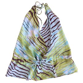 Top de seda Max Mara com laços no pescoço e nos quadris Outro