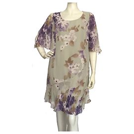 Marina Rinaldi Robe en soie à fleurs Multicolore