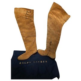 Polo Ralph Lauren Flat thigh boots Caramel