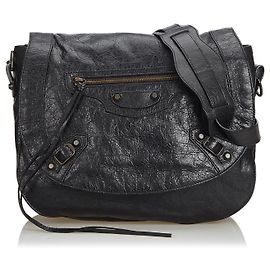 Borsa a tracolla classica Balenciaga nera Motocross classica Nero