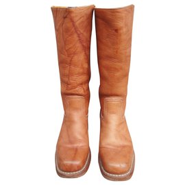 Frye-Frye boots Campus model 14Saddle finish-Light brown