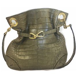 Bolsa de Ombro Croc-Croc-Verde de Roberto Cavalli Verde