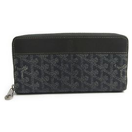 Goyard Blue Goyardine Matignon Wallet GM Blue Dark blue