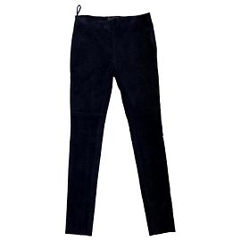 Pantalon Prada en daim bleu marine Bleu Marine
