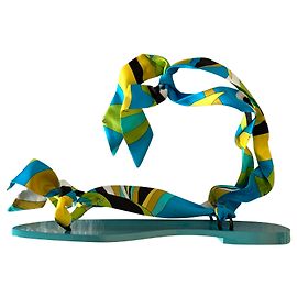 Emilio Pucci Sandalias planas 38.5 Multicolor