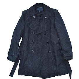 Roberto Cavalli Black Cloth Coat Black