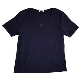 Autre Marque T-shirt Elegance Paris Logo Cotone Nero Blu Nero Blu navy