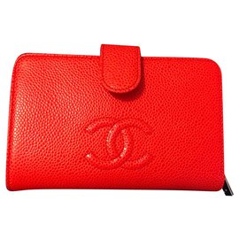 Chanel-Wallets-Coral