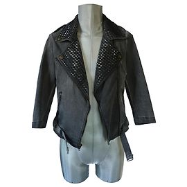 Current Elliott Biker Jacket Silvery Golden Grey