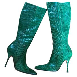 Dolce & Gabbana Stiefel Grün