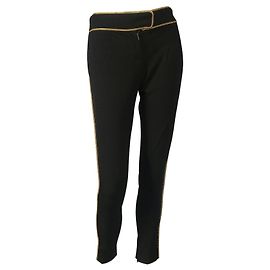 Calças de corrente de ouro Givenchy Preto Dourado