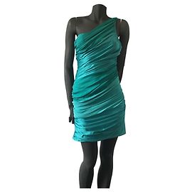 Vestido asimétrico de Jay Ahr Turquesa