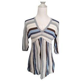 Camisola de malha listrada azul com lurex Gerard Darel Azul