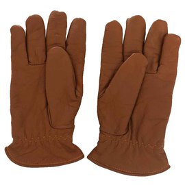 Autre Marque-atlas for men - pair of gold leather gloves linedd T.9-Caramel