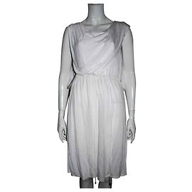 Robe cape blanche en viscose Temperley London Blanc