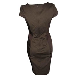 Escada-Stunning minimalistic dress-Brown