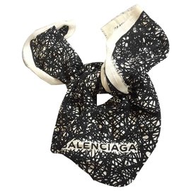 Balenciaga sciarpe Nero Bianco