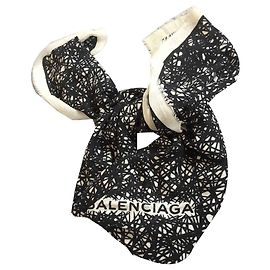 Balenciaga Schals Schwarz Weiß