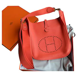 Hermès-Hermès Tasche Evelyne III 29 Maurice Capucine Stier-Rot,Orange,Koralle