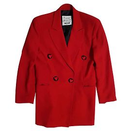Moschino Cheap And Chic Red Silk Blazer Red