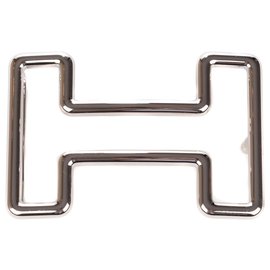 Hermès-Hebilla de cinturón para hombre Hermes "Tonight" en plata paladio, ¡Nueva condición!-Plata