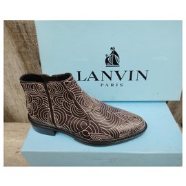 Lanvin-Botas de tornozelo-Marrom