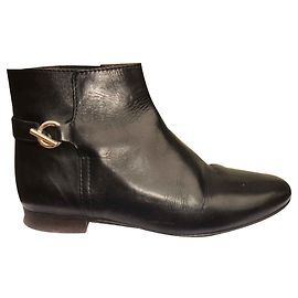 Tila March leather ankle boots black Black