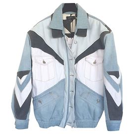 Isabel Marant SAO parade jacket 2019 White Dark grey Light blue