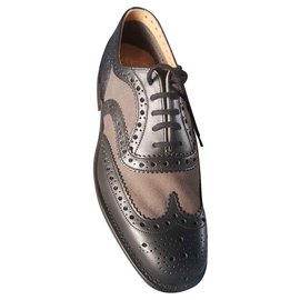 Church's-church's  7  NEW  BURWOOD BLACK LEATHER-Black