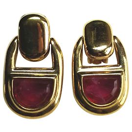 Guy Laroche Red clip earrings Red