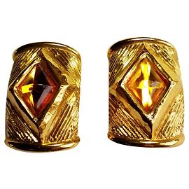 Jean Louis Scherrer Boucles d'oreilles clip orange Orange