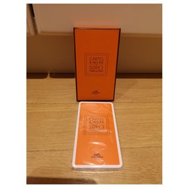 Hermès-Card to tie for square and twilly-Other