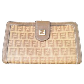 Fendi-vintage Fendi wallet-Taupe