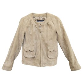 VentCouvert Wildlederjacke Beige