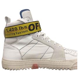 Off White Hi Top Co Virgil Abloh White Yellow