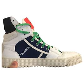 Off White baixo 3.0 Blue Co Virgil Abloh Branco