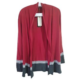Elena Miró Luisa Viola Strickjacke aus Wolle Rot Multicolor Rot Mehrfarben