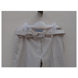 Prada-Pantaloni, ghette-Beige,Crudo