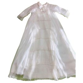 Baby Dior Vestido de cerimônia de baptizado Fora de branco