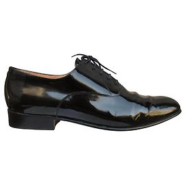 Joseph Fenestrier Unic Richelieu Black Patent Leather Lace Ups Black