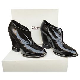 low boots compensées Chloé Noir