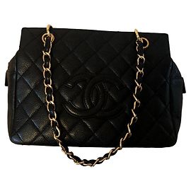 Chanel pequeña bolsa de compras Negro