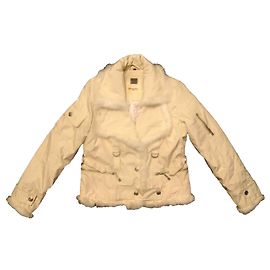 Christian Dior rabbit fur jacket Beige