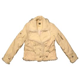 Christian Dior-Veste en fourrure de lapin Christian Dior-Beige