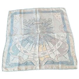 Hermès Gavroche Hermes Carpe diem Blu chiaro