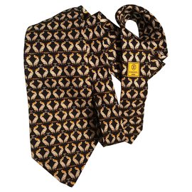Chanel-ties-Black,Yellow