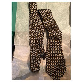 Chanel-ties-Black,Yellow