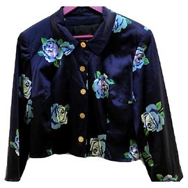 Kenzo Flowers jacket- size 42 Dark blue